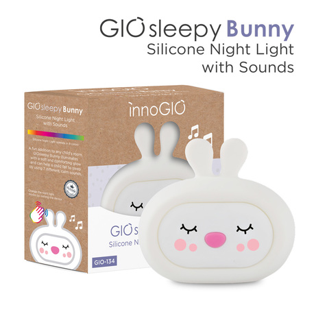 InnoGIO Silikonowa szumiąca lampka nocna GIOsleepy Bunny GIO-134 (1)